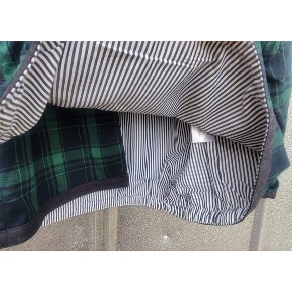 OLOLO Green &Blue Side Button Lined Flannel Top Size S - Picture 8 of 11